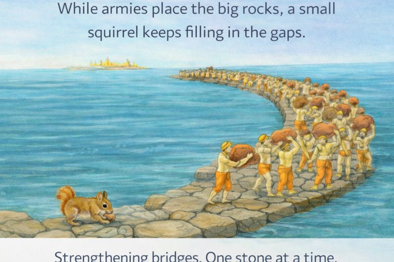 The squirrel and the bridge