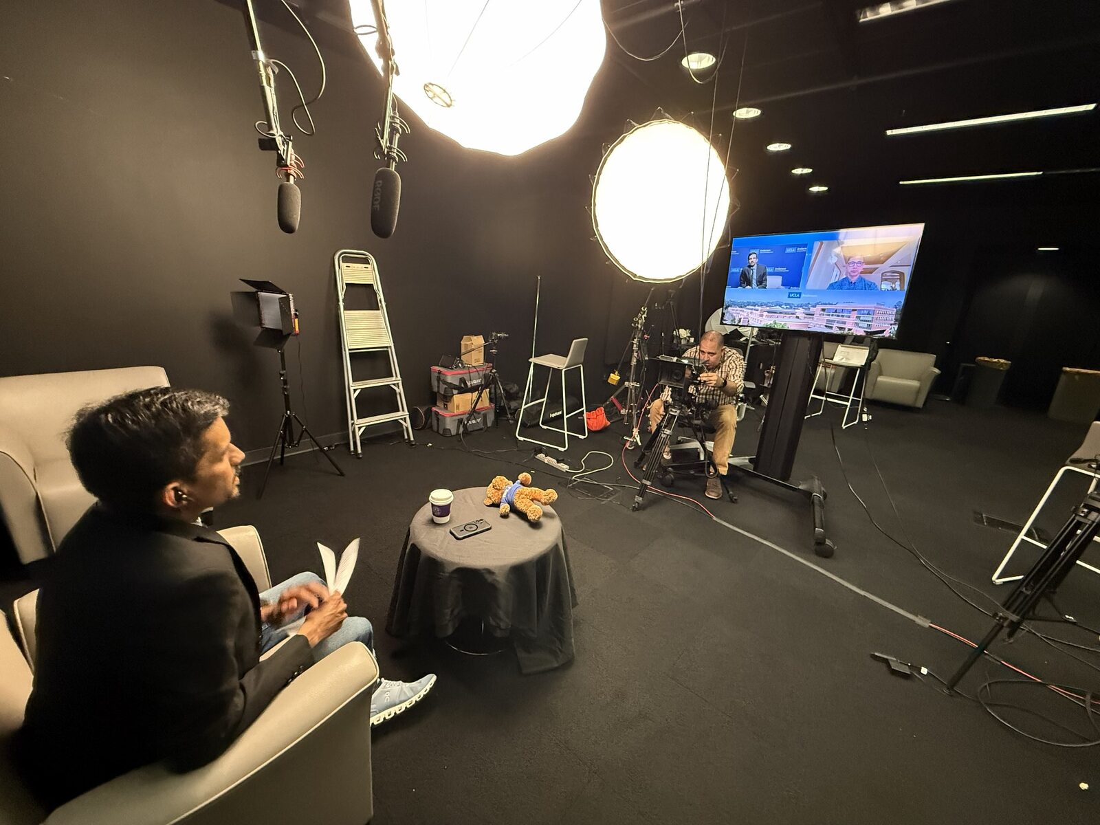 Recording a remote UCLA NUS Celebrate 2026 conversation